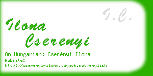 ilona cserenyi business card